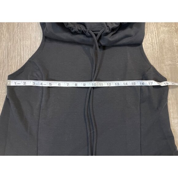 Calia Black Long Drawstring Neck Pullover Sleeveless Tunic Top Sz L - Picture 7 of 9